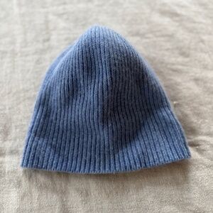 Uniqlo 100% Cashmere Ribbed Beanie – Blue
